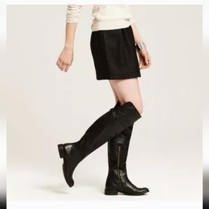 Frye Shirley Over the Knee Black Leather Boots